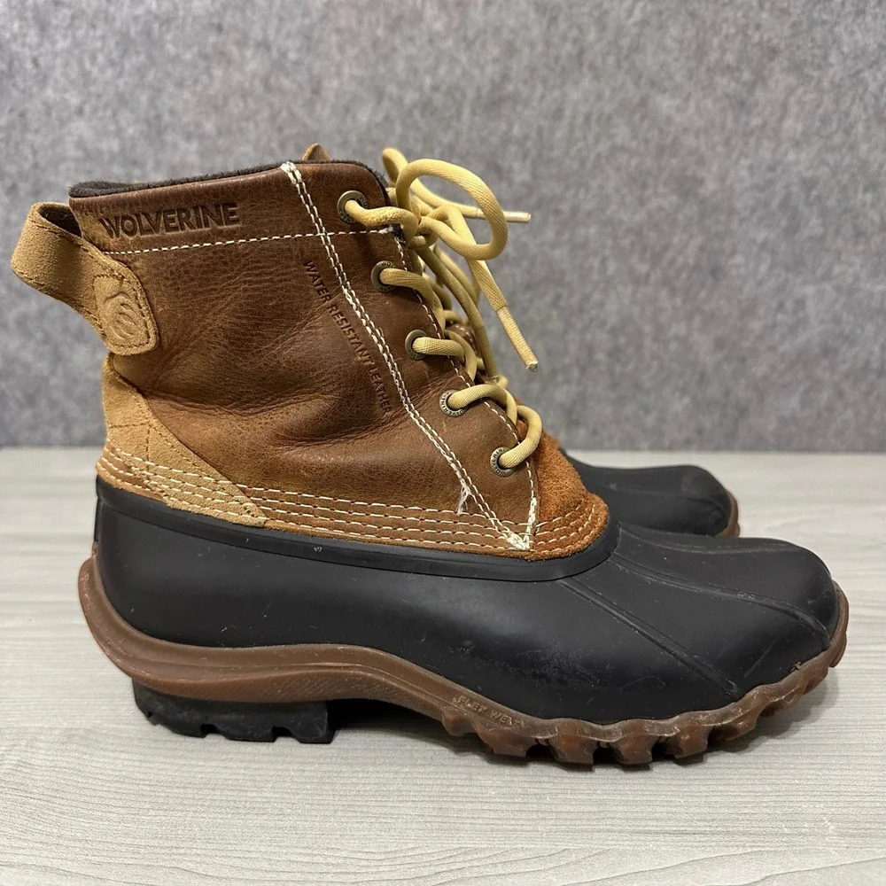 Wolverine‎ Torrent Duck Boots Womens 9 Brown Black Waterproof Leather Rain